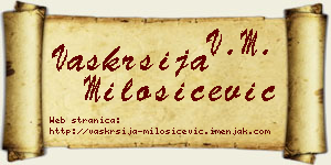 Vaskrsija Milošičević vizit kartica